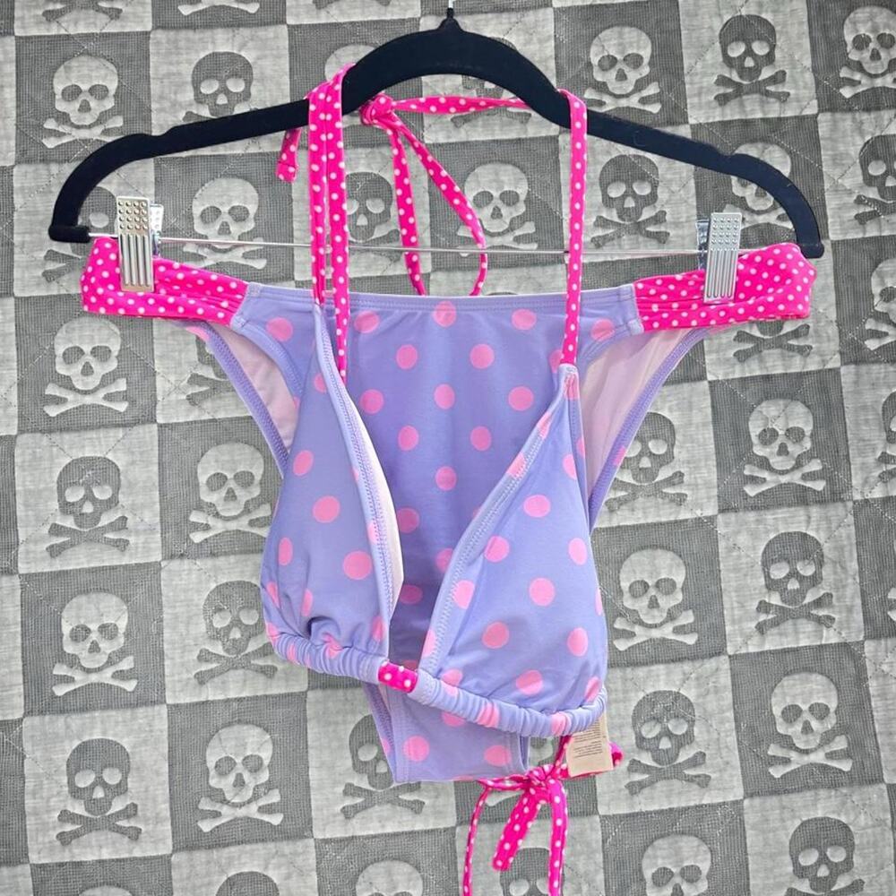 Y2k polka dot bikini set